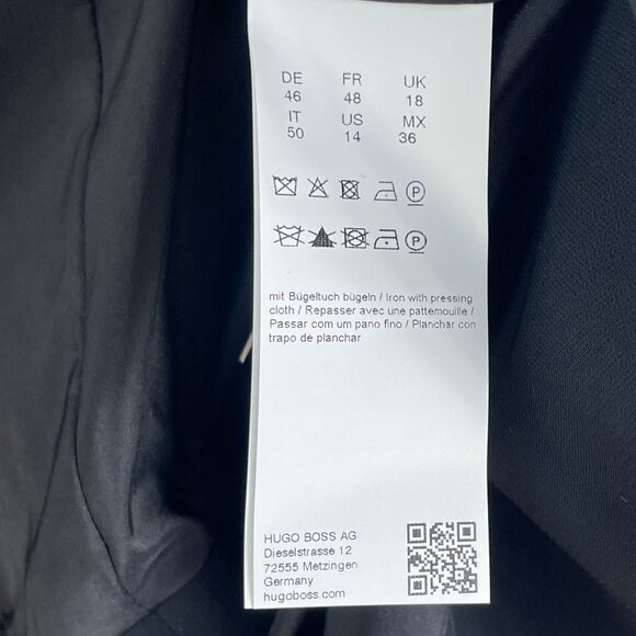 NEW Hugo Boss Womens 14 Black Blazer Two Button Jacket Career Work - Picture 6 of 14